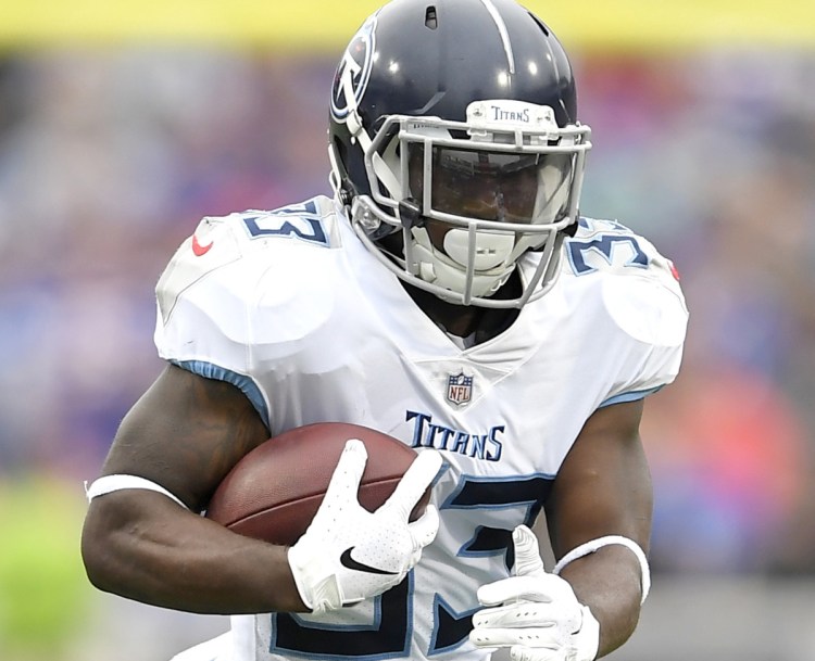 Running back Dion Lewis is the leading rusher for the Titans, who play the Patriots on Sunday.