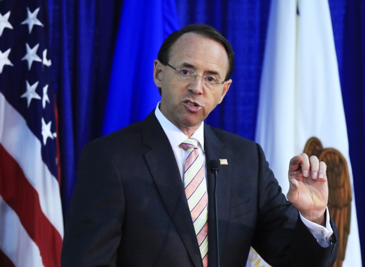 "The Chinese government has the ability to stop (labs from selling fentanyl online) if they want to," says Deputy Attorney General Rod Rosenstein.