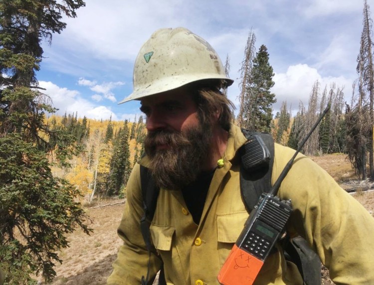 Christopher Schott works in Utah with a firefighting crew out of Lakeview, Ore. After being in firefights in Afghanistan and Iraq, members of the new elite crew are bringing their military experience to bear in the most rugged country back home.