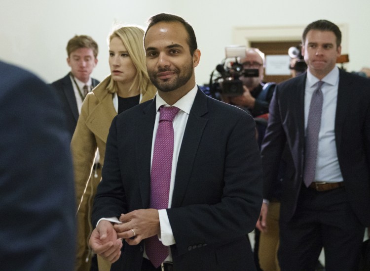 George Papadopoulos, a former Trump campaign adviser, arrived at a minimum-security camp in Oxford, Wisconsin, on Monday to begin serving a two-week prison sentence for lying to the FBI about his interactions with Russian intermediaries during the 2016 presidential campaign.