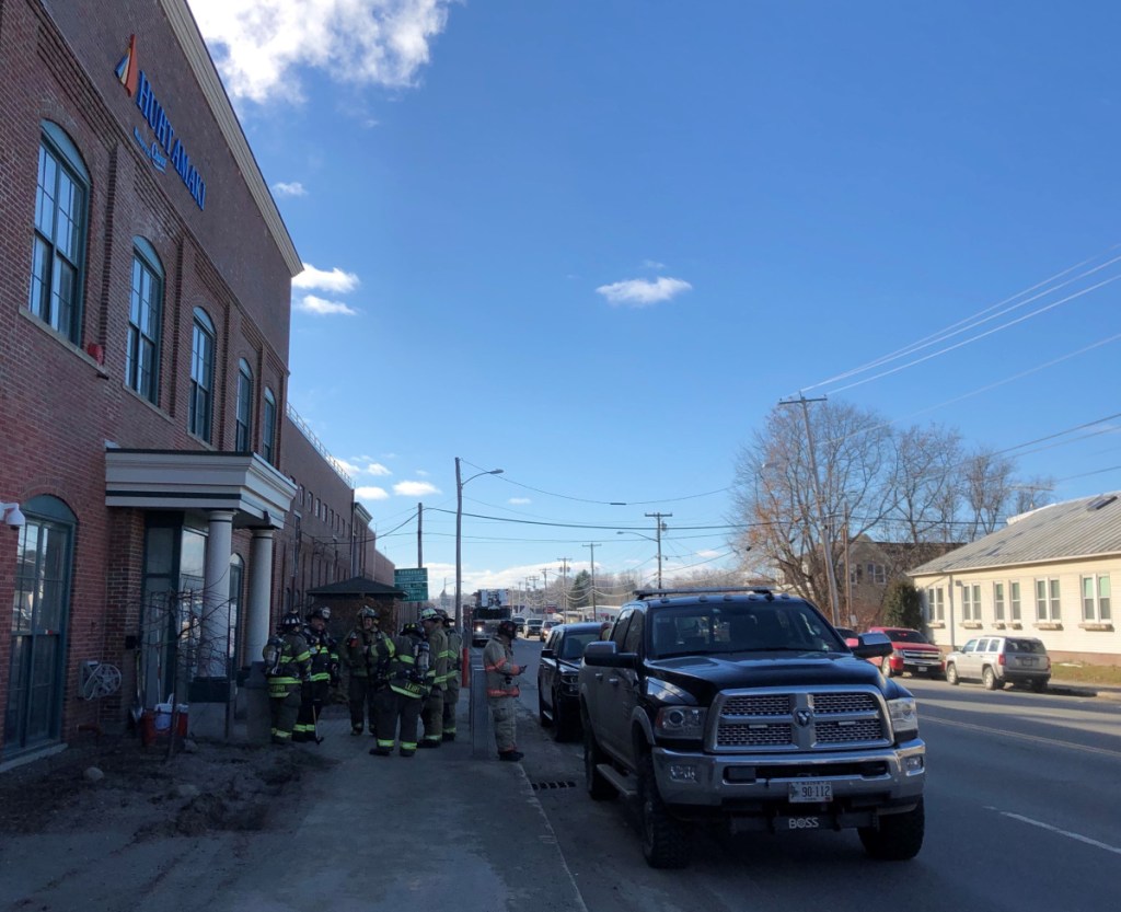 Firefighters from Waterville, Fairfield and Winslow responded to reports of a fire Wednesday at the Huhtamaki paper product factory.