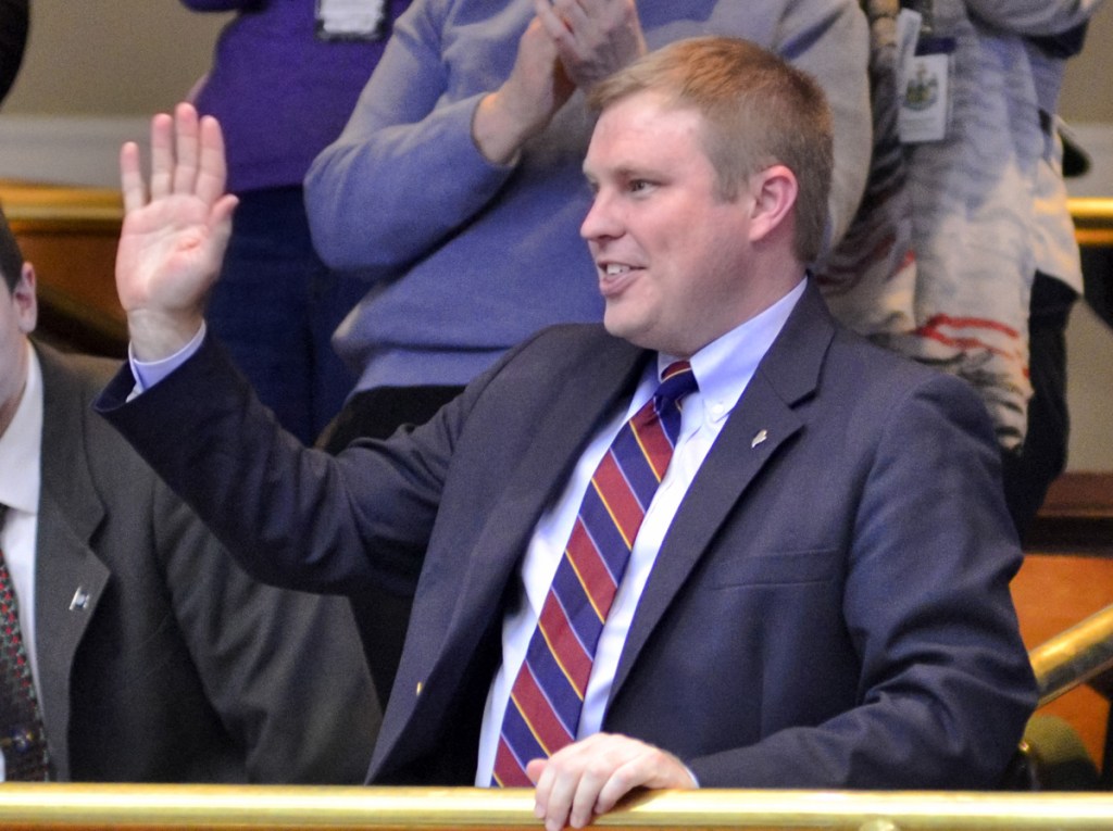 Rep. Aaron Frey, D-Bangor, acknowleges his supporters after being elected attorney general on Wednesday, but he might as well have been waving hello to most Mainers.