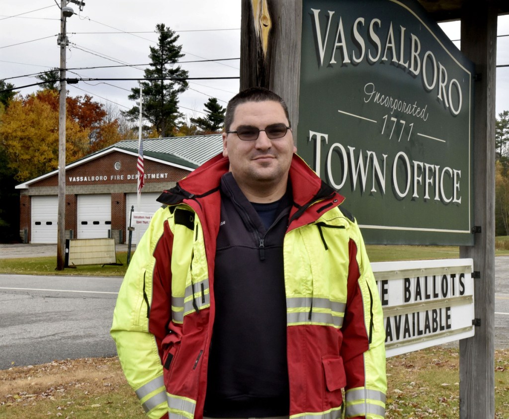 Dan Mayotte, chief of the town of Vassalboro first responders, stands outside of the Vassalboro town office and fire department on Nov. 1. He said any upgrade to the town's communications system would be expensive, but switching to digital could have a positive impact once issues with the sheriff's department are settled.