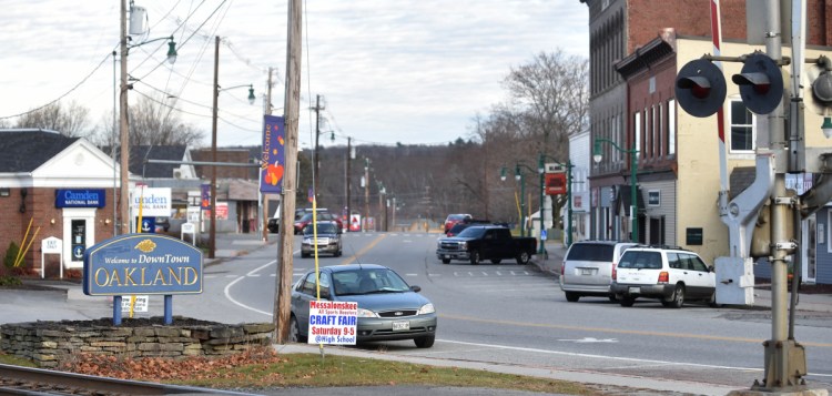 Downtown Oakland on Nov. 21, 2015. Central Maine Growth Council and Oakland Comprehensive Planning Committee are working to draft a strategy to help create vibrant blueprint for the community.