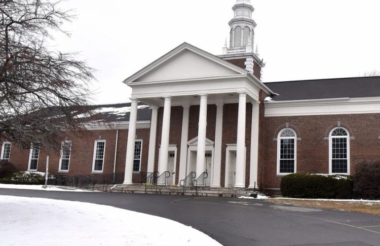 An exterior photograph of the First Congregational Church in Waterville on Nov. 19. The Children's Discovery Museum is hoping to lease the church with the intention of purchasing it to house the museum.