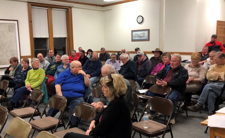 Skowhegan residents filled the Council Room at the town's municipal building on Wednesday night to voice opinions on the proposed $8.5 million public safety building.