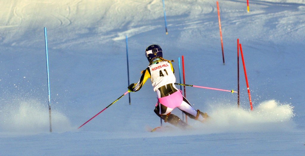 Maranacook's Emily Harper races during the Marlee Slaloms on Saturday in Kents Hill.