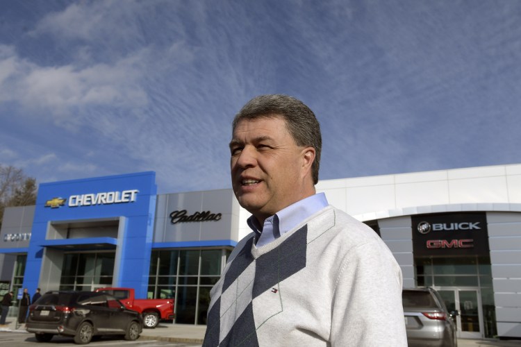 Randy Hutchins at his Augusta auto dealership, O'Connor Auto Park, on Wednesday. The firm has been named the Large Business of the Year by the Kennebec Valley Chamber of Commerce, and will be honored Jan. 25 at the Kenney Awards