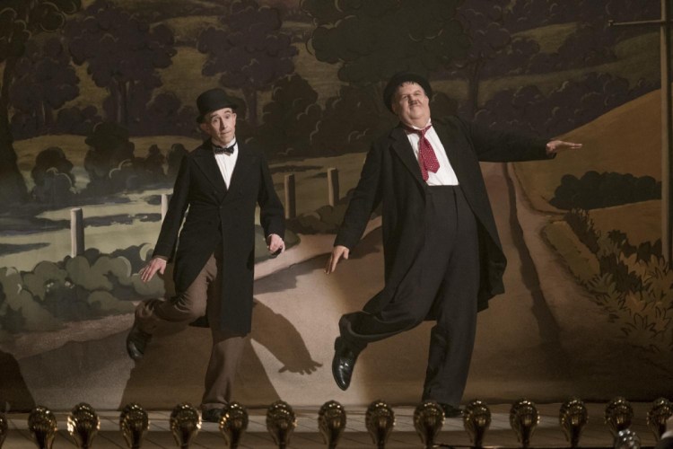 Steve Coogan, left, and John C. Reilly in a scene from "Stan & Ollie."
