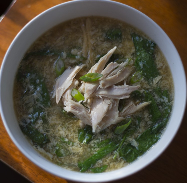 Chicken and egg drop soup.