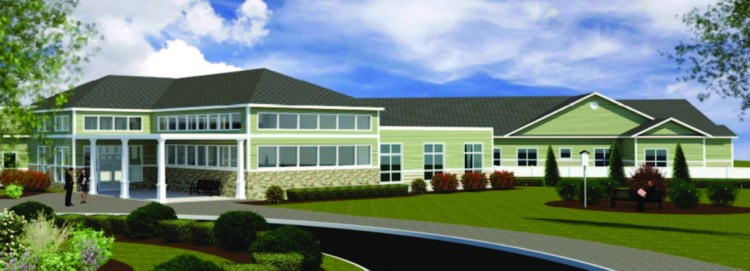 A rendering shows the 94-bed elder care facility to be built at Sanford Medical Center. The facility is expected to have 30 memory-care beds and is scheduled to go open in the fall of 2020.