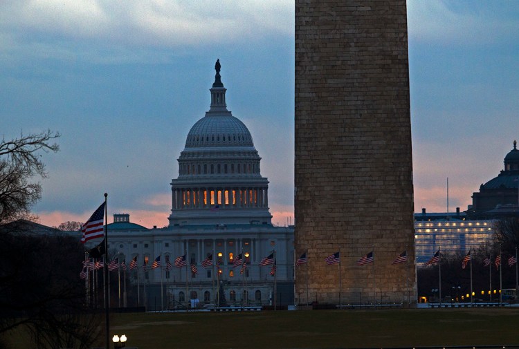 The U.S. Capitol is seen early in the morning in Washington, Tuesday, Jan. 1, 2019, as a partial government shutdown stretches into its third week. A high-stakes move to reopen the government will be the first big battle between Nancy Pelosi and President Donald Trump as Democrats come into control of the House. 