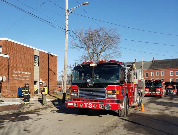 Fire crews responded to smoke throughout the post office on Limerock Street in Rockland Dec. 20. 