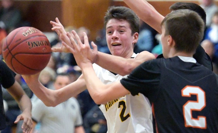 Cash McClure, a senior on the Maranacook boys' basketball team says, "It’s kind of tough to hear that we’re not going to have a normal season for my senior year, but hopefully we’ll have something that we can play, and we’re just going to have to deal with it.”