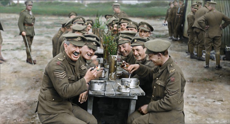 Photo courtesy of Warner Bros. Pictures

Caption: A restored and colorized image showing a moment from Peter Jackson’s acclaimed WWI documentary “They Shall Not Grow Old,” a Warner Bros. Pictures release.