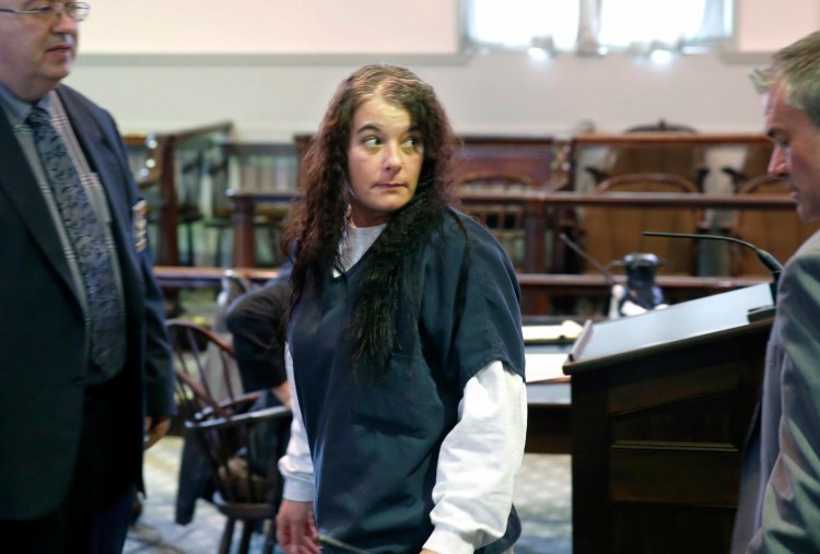 WISCASSETT, ME - JANUARY 12: Shawna Gatto enters the courtroom at Lincoln County Superior Court on Friday. Gatto pleaded not guilty to a charge of depraved murder in connection with the death of 4-year-old Kendall Chick. (Staff photo by Ben McCanna/Staff Photographer)