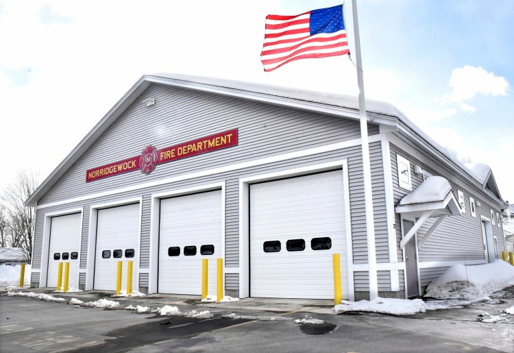 The Norridgewock Fire Department building in March 2019. The department's 2021 budget will reflect the costs of adding two full-time firefighters this year.