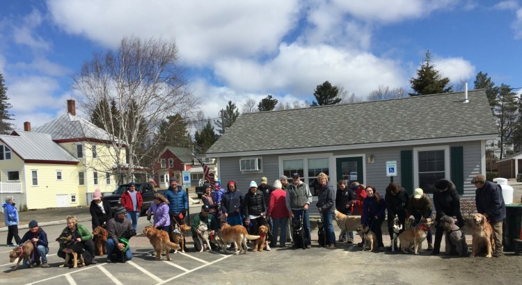 Participants gather for the 2018 Best Dog on Earth event in Rangeley.
