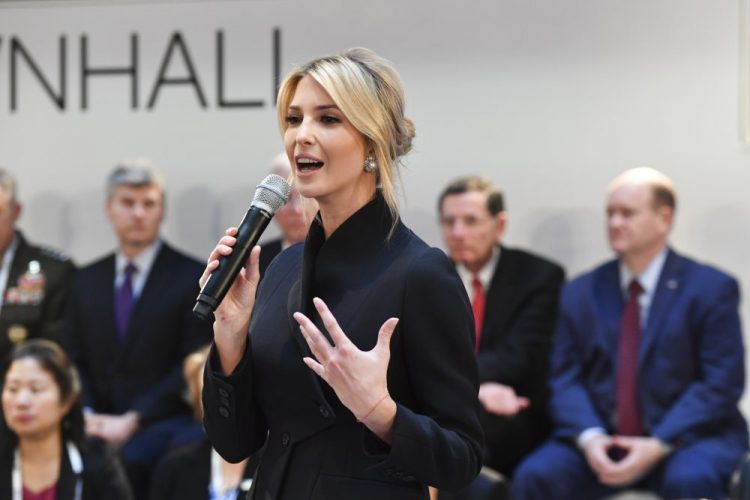 Ivanka Trump daughter of the US President, addresses at a meeting during the Munich Security Conference in Munich, Germany in Feb. 2019. President Donald Trump’s 2020 budget proposal will include $100 million for a global women’s fund spearheaded by his daughter Ivanka Trump. 