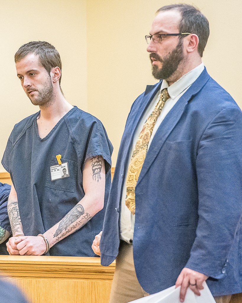 Eric Galarneau of Poland, arrested in connection with a Friday drug bust, appears Monday in Lewiston's 8th District Court on outstanding warrants.