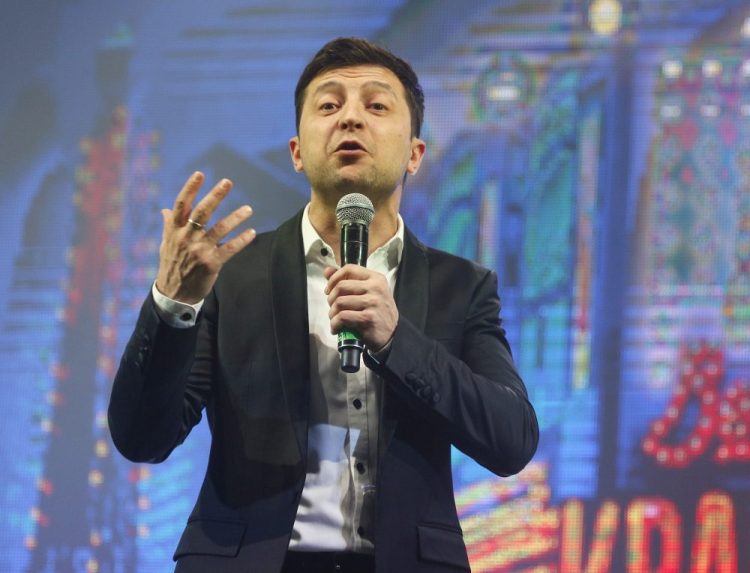 Volodymyr Zelenskiy, a Ukrainian actor and presidential candidate,  hosts a comedy show on Friday. On Sunday, he was the top vote-getter in the first round of the presidential election.