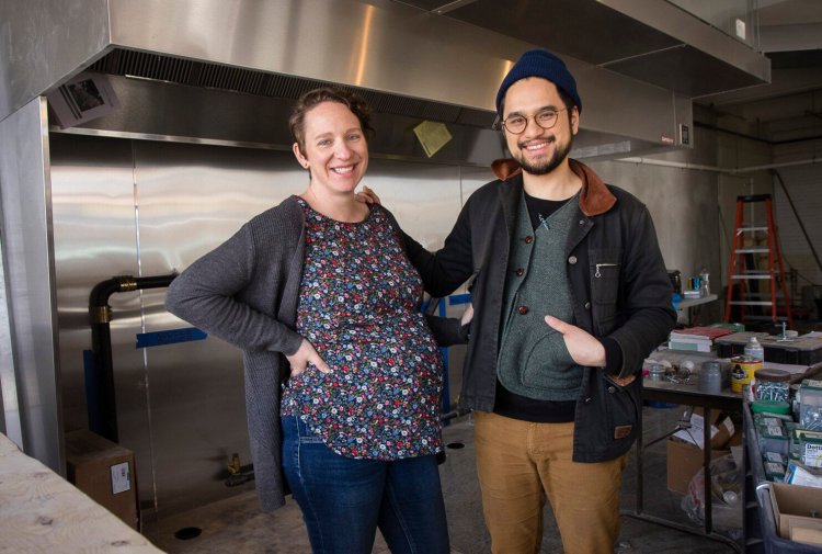 Cong Tu Bot owners Jessica Sheahan and Vien Dobui are shown in 2017, shortly before Cong Tu Bot opened. The restaurant has just been listed by the New York Times among the "50 most vibrant and delicious restaurants in 2021."