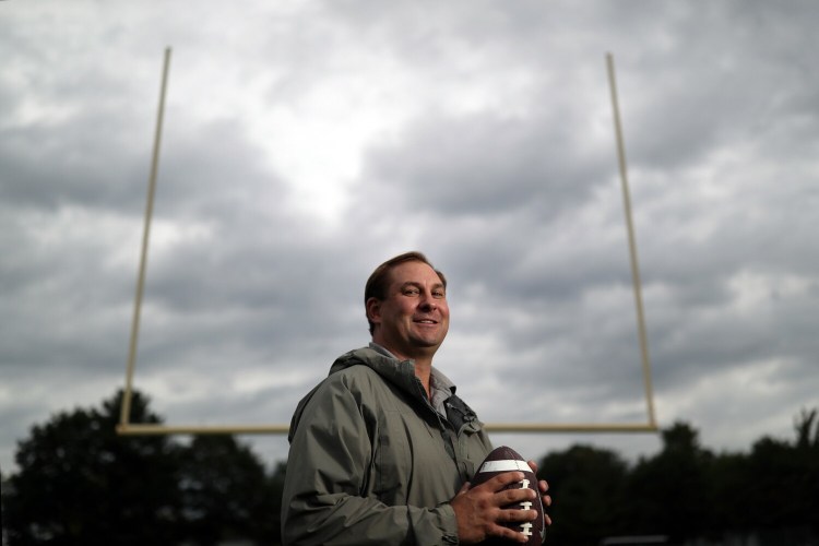CUMBERLAND, ME - SEPTEMBER 28: Chris Tyll is a former Navy SEAL who retired to Maine, where he is a small business owner and coaches local sports teams. He also occasionally speaks to local schools or teams about the lessons he learned as a Navy SEAL. (Staff photo by Ben McCanna/Staff Photographer)