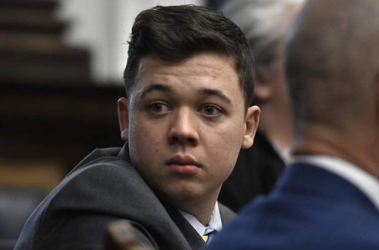 Kyle Rittenhouse, shown last week at the Kenosha County Courthouse in Kenosha, Wis., was acquitted on all charges in the fatal shooting of two men and the wounding of another.