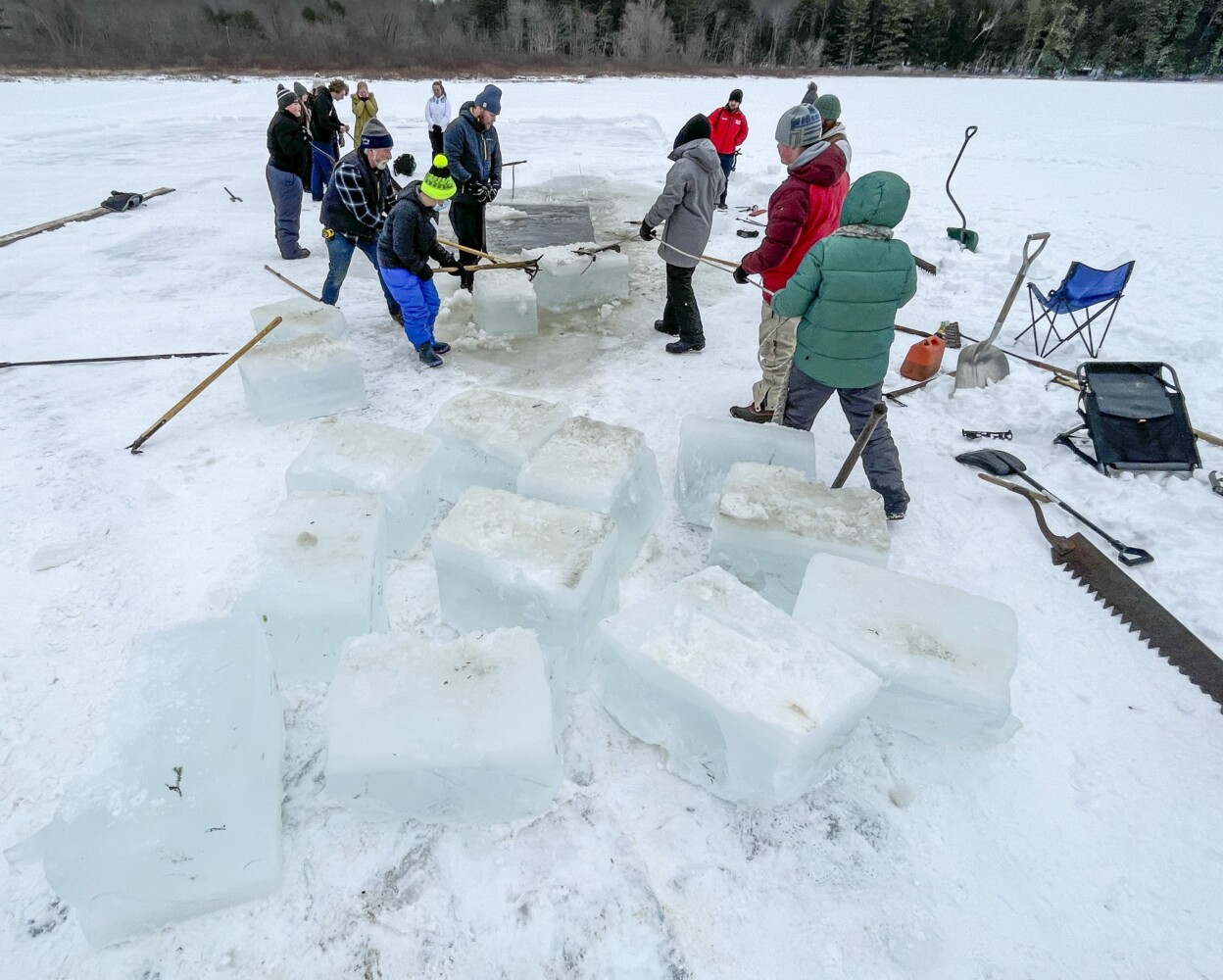 Maranacook ice harvest gallery Kennebec Journal and Morning Sentinel