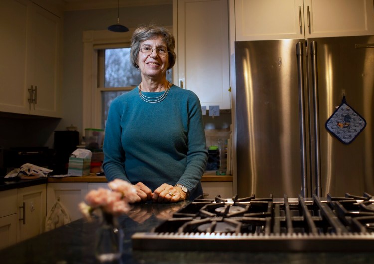 PORTLAND, ME - FEB 3: Sonia Robertson, former proprietor of Whip & Spoon, a kitchenware store of several decades in the Old Port, at her home in Portland. (Photo by Derek Davis/Staff Photographer)