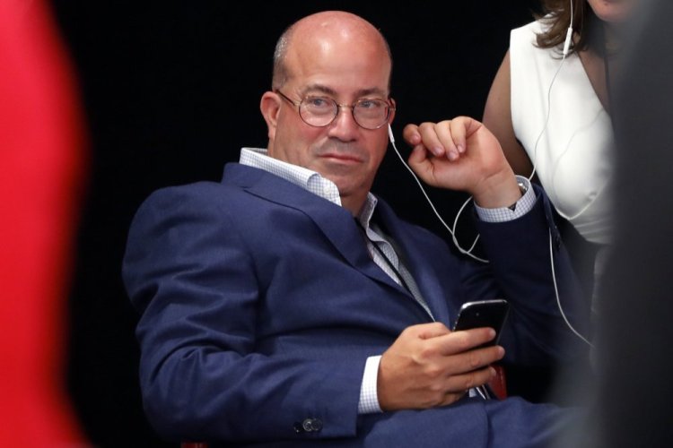 Jeff Zucker listens in the spin room after the first of two Democratic presidential primary debates hosted by CNN, on July 30, 2019, in Detroit. CNN faces the challenge of navigating a pivotal moment without its dominant leader, as Zucker's ouster unleashed raw, angry feelings among some people he led.