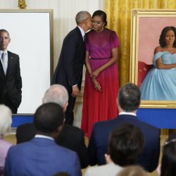 APTOPIX Biden Obama Portraits