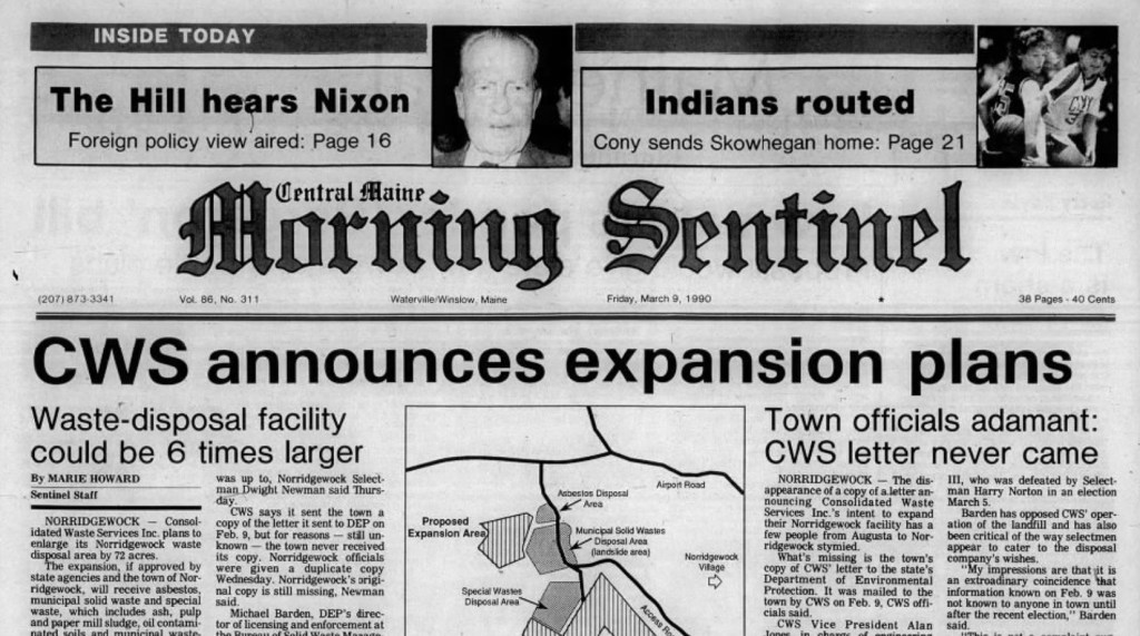 March 9, 1990 Gun found in Lawrence High School students’ locker, Consolidated Waste Services