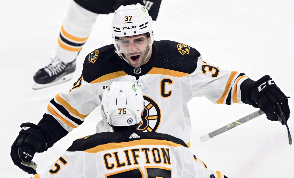 Patrice Bergeron injury: Bruins forward leaves with upper-body