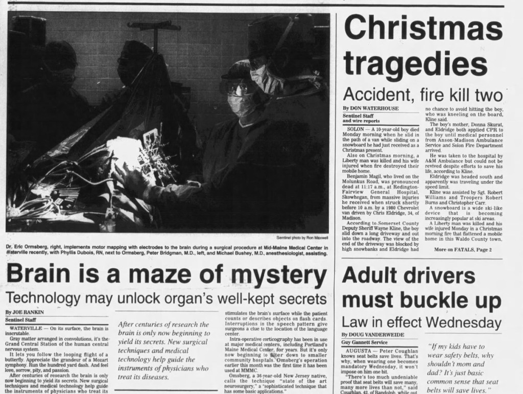 Dec. 26, 1995 New mandatory seat belt law goes into effect tomorrow in