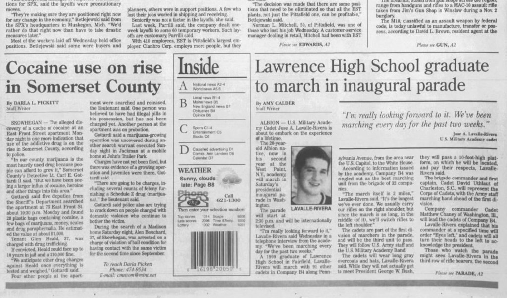 Jan. 18, 2001 Cocaine use on the rise in Somerset County with recent