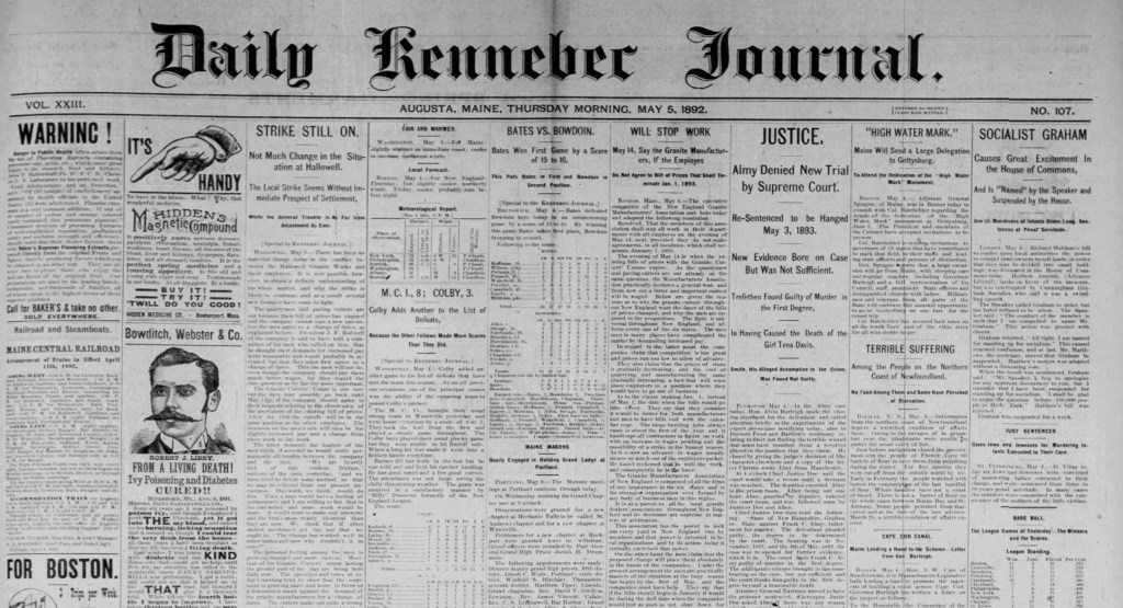 May 5, 1892 ‘Not much change’ with strike between Hallowell Granite