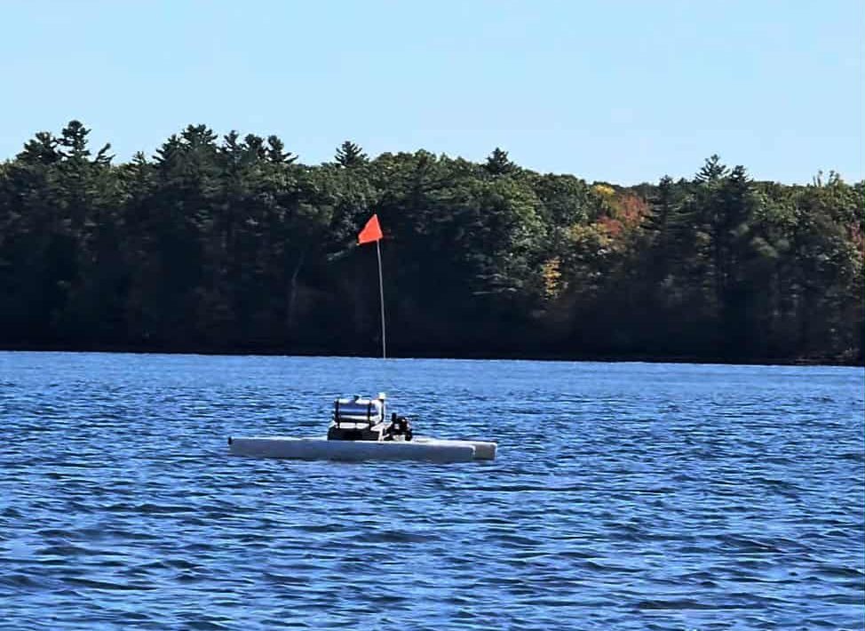 unmanned watercraft on China Lake