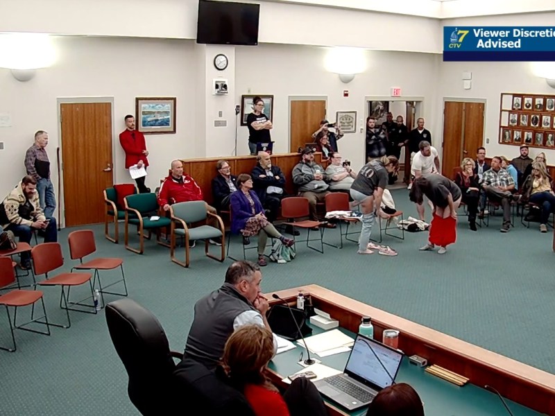 Protesters undress to oppose gender policy at Augusta schools