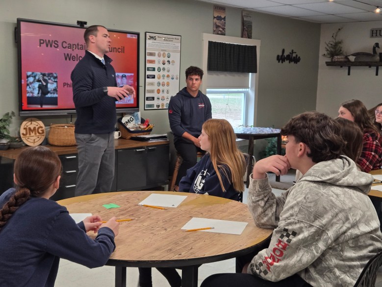 Pro baseball player from Maine tells Lisbon students to set goals, follow through