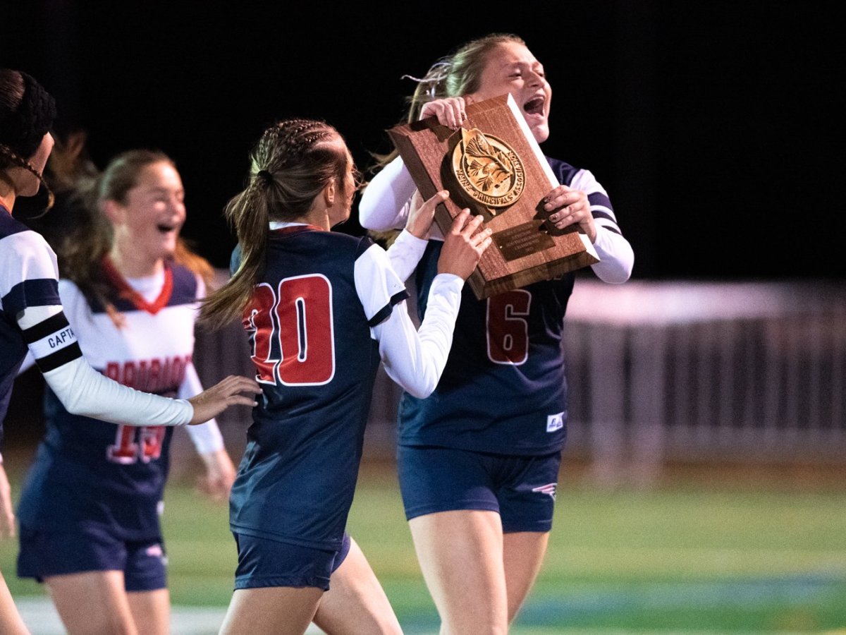 Bangor Christian girls soccer runs past Richmond in eight-player South final