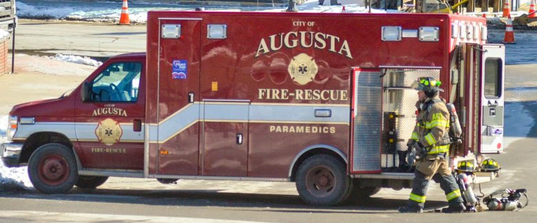 Man burned in Augusta fire