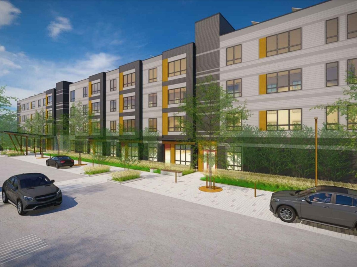 rendering of proposed affordable housing in the Downs