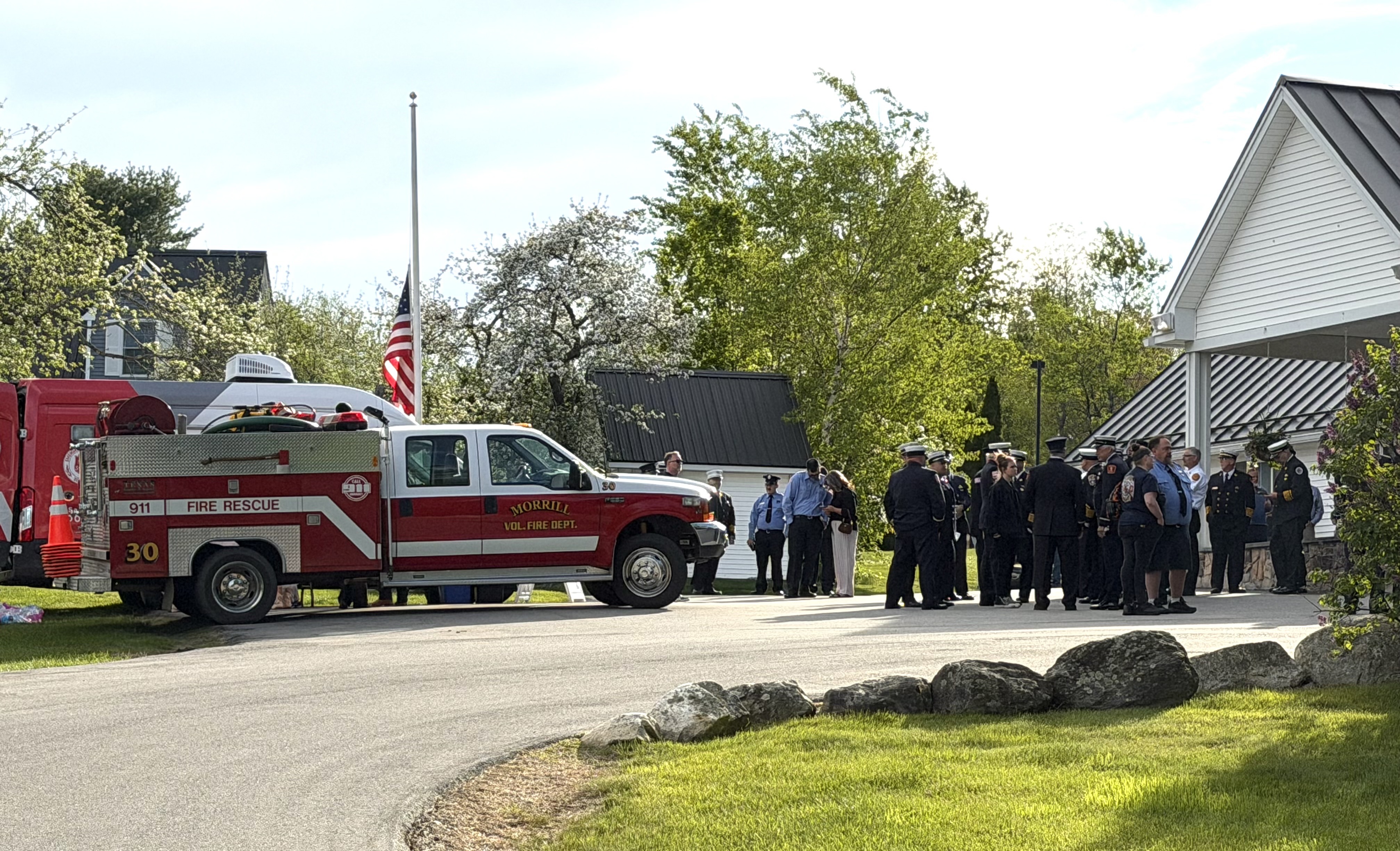 Hundreds pay their respects to fallen Morrill firefighter Andrew Cross