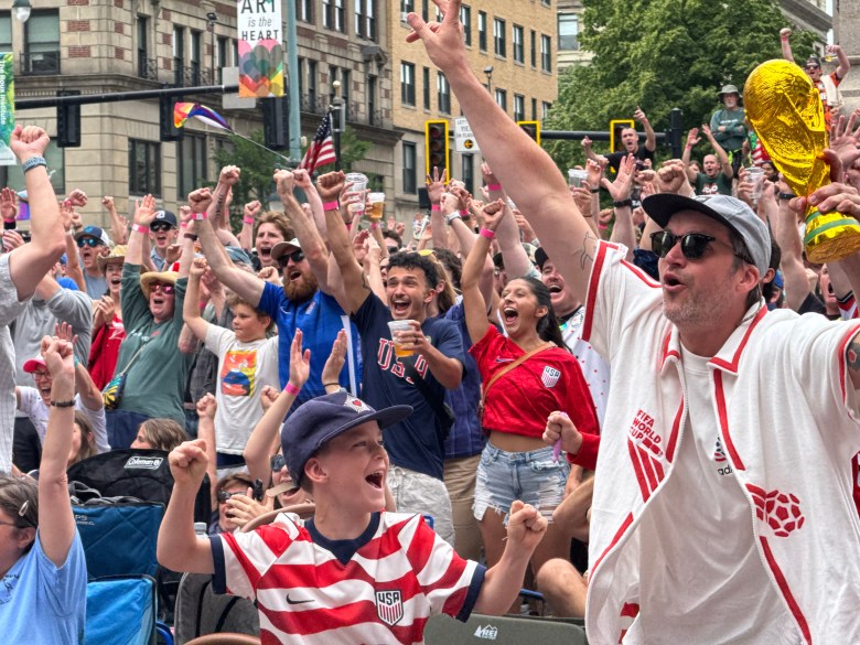Portland fills the square to support USA men's soccer